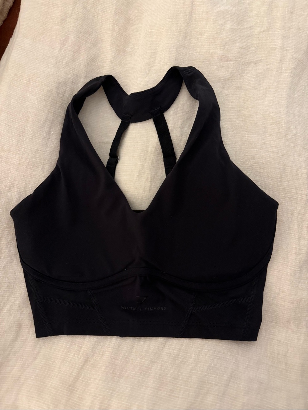 Gymshark Black Racerback High‑Support Sports Bra